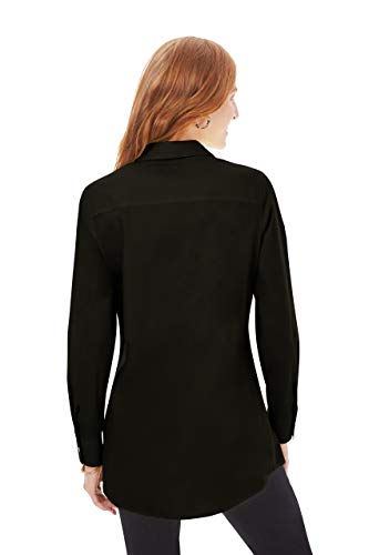 Foxcroft Women's Cici Stretch Non-Iron Tunic, Black, 14 #TOP1