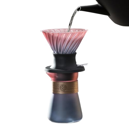 Generico Kit de cafetera Pour Over | Método de Gota Taza Preparación Café | Herramienta Bebidas Domestico Desmontable | Regalo para Casa Esposa Marido Padre Madre Chica Niño