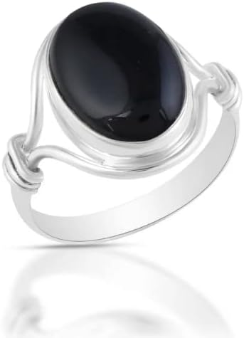 925 Stering Silver Ring, Oval Shape Natural black Onyx Gemstone Ring, Gift's for her Ring, Beautifull silver ring Ring, Handmade Ring, KOHI Rings (11)