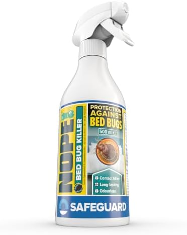 NOPE! Bed Bug Killer Spray Treatment (500ml) - Odourless & Non-Staining, Extended Residual Kill up to 3 Months for Mattress, Bed Frames, Carpets, Furniture