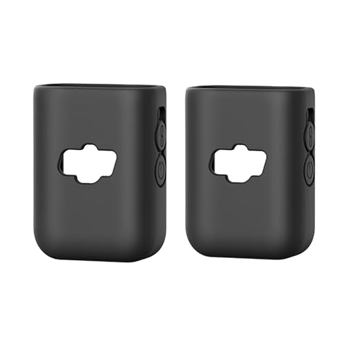 SHEAWA for DJI Mic2 �P�[�X �J�o�[ 2�Z�b�g �V���R���P�[�X �ϏՌ� ���h�~ ����h�~ �ی�P�[�X �A�N�Z�T���[ (�u���b�N)