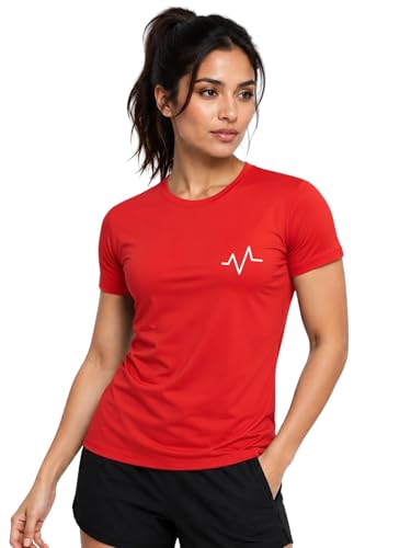 Image of 3Colors Women's Active Dry Fit Sports Active T-Shirt | Quick Dry Gym Workout Tee | Athletic Running Training Top-Active Signal