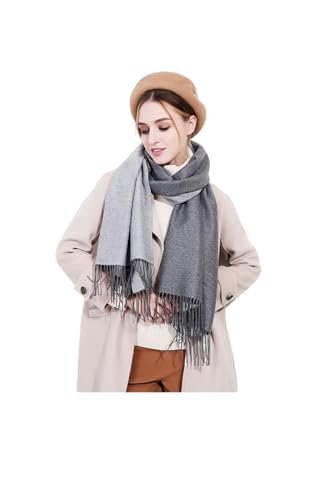 Jeelow Double-Sided Pashmina Shawl Wrap | Cashmere Feel Poncho Cape | Soft & Warm Women's Blanket Scarf