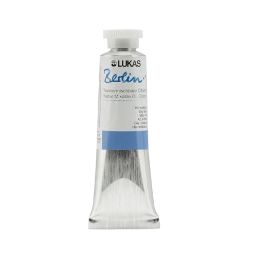 LUKAS Berlin Oil 37 ml – Water Mixable Oil Paint in Premium Quality – Sky Blue