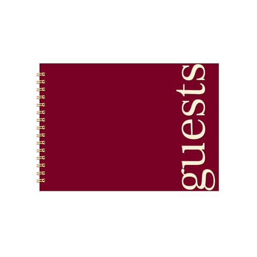 Image of Visitor Book - 8 x 12 Inches | Wiro Bound Guest Register for Hotels, Offices, Exhibitions, Boutiques & Business Use | Medium Size Visitor Log Book for Reception & Front Desk