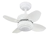 Monte Carlo 4MC20WH 20-Inch 4-Blade Mini Ceiling Fan, White