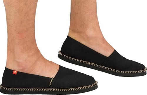 Suola in Gomma Cressi Espadrillas Valencia, Scarpette Multiuso Espadrillas Unisex Adulto, Nero, 37 EU