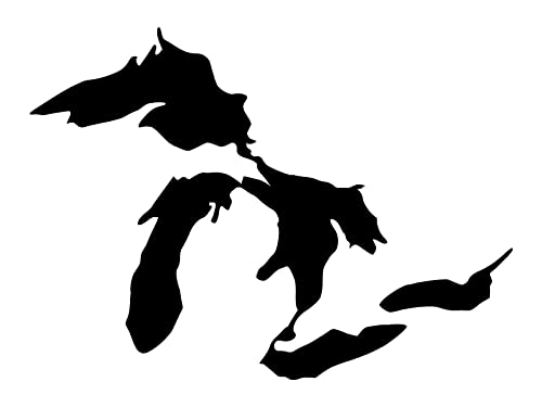 Great Lakes Michigan Silhouette Vinyl Decal Car Water Bottle Tumbler Sticker Great Lakes Michigan Silhouette Vinyl Decal Car Water Bottle Tumbler Sticker