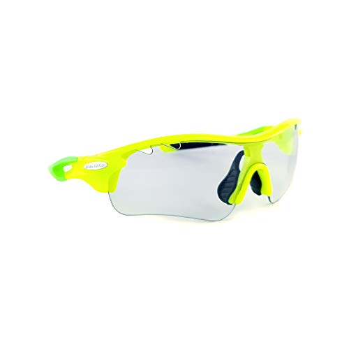 Brown Labrador Gafas fotocromaticas Ciclismo, Running Trail Running, BTT, Triatlon para Hombre y Mujer (Amarillo/Verde)