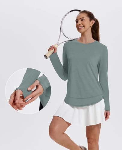 Image of XIEERDUO Women's Workout Tops Long Sleeve Shirts Sun Protection UPF 50+ Quick Dry Shirts for Hiking Running S-3XL