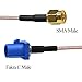 TUOLNK SMA to Fakra C RG316 SMA Male to Fakra C Male Coaxial Cable 6inch (15cm) Assembly Extension for Vehicle WiFi Radios Security System Pigtail 2PCS