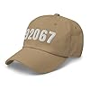 Zip Code 92067 Hat Rancho Santa Fe California CA Dad Cap Embroidered Dad Hat Baseball Cap with Adjustable Buckle Strap Khaki #2