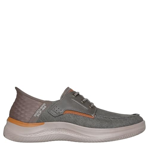 Image of Skechers Men's Hasting - Niko Moc Toe Bungee Lace Slip-Ins, Brown, 10 X-Wide