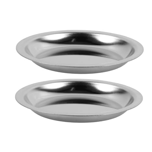 KICHOUSE 2piezas Soporte De Inoxidable Plato para Bolsitas De Posavasos para Tazas y De Condimentos para Cocina y Mesa De