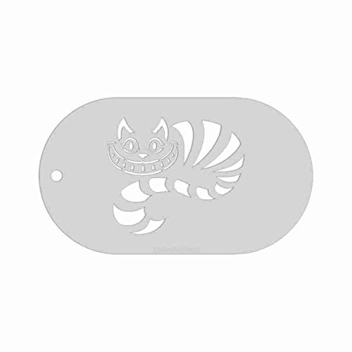 Stencil- Cheshire Cat, 1.75x1.5 Inch Image on 3.5x2 Border, Size 1