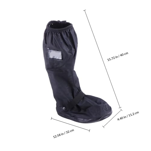 Fundas impermeables para calzado para actividades al aire libre, diseño grueso con hebillas, para ciclismo, pesca y senderismo, color negro, talla XL miniatura 2