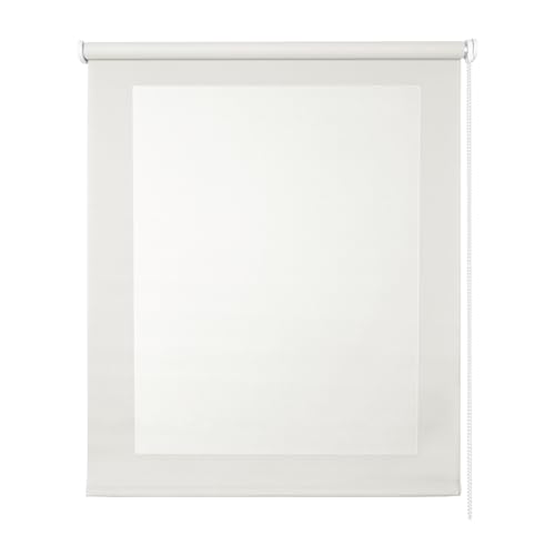 Estores enrollables Screen con Tejido técnico Aislante térmico Estor Enrollable Termico Screen translucido para Interior Ventanas y Puertas STORESDECO 160x180 cm Blanco