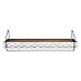 HomeRoots Multi 60% Wood 30% Metal 10% MDF Rustic Pattern Wooden Wall Shelf