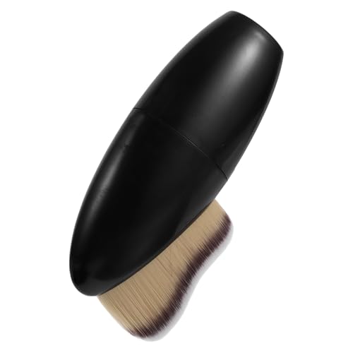 STAHAD Brocha para Base de Maquillaje Líquida Polvo, Cerdas Suaves, Tamaño Compacto, Color Negro, Multifuncional para Maquillaje Corporal y Retoques, Adecuado para Mujeres y Viajes