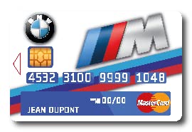 COPPIA Sticker Autocollant Carte Bancaire - Logo BMW - Démarquez-vous en personnalisant votre Carte Bancaire à petit prix - Fabrication Française, 8x5 cm Cover