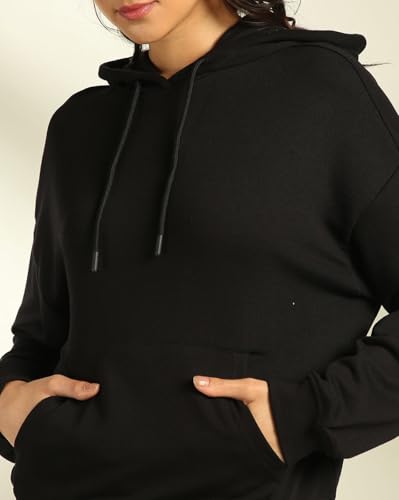 Image of Women's Full Sleeve Pullover Hoodie | Solid Color, Hooded Neck with Kangaroo Pockets, Casual and Comfortable Regular Fit Hoodie