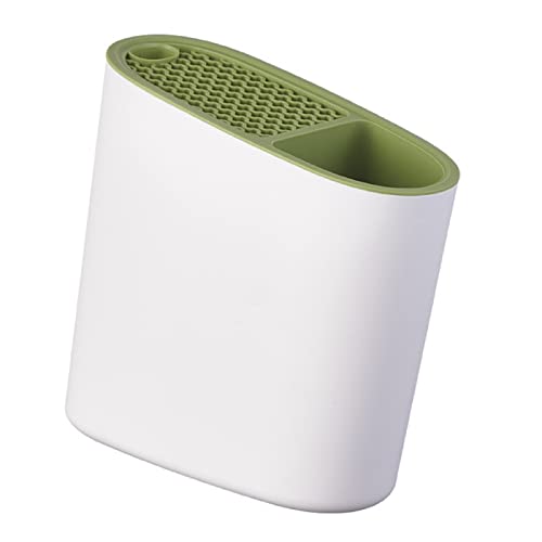 EdirFtra Utensil Caddy, Posateria Drainer e Organizzatore, Supporto per coltelli da banco, Porta Utensili da Cucina con Fessura per Forbici, Supporto per Coltello Universale Staccabile,A