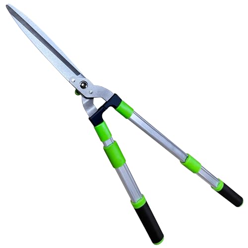 Mesoga Extendable Hedge Shears - Professional Garden Trimmer with Straight Blade, Adjustable Handle for Borders, Bushes & Pruning, Heavy Duty Bush Cutter & Gardening Scissors - Image 3