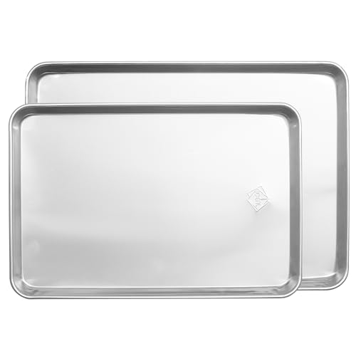 Consejos para Comprar Charola de cocina disponible en línea para comprar. 43 IDEAL | Pack x2 Charola de Aluminio para Horno - 30x45cm & 35x50cm | Bateria de Cocina - Utensillos de Cocina | Charolas para Hornear - Ideal para tu Hogar & Cocina Integral