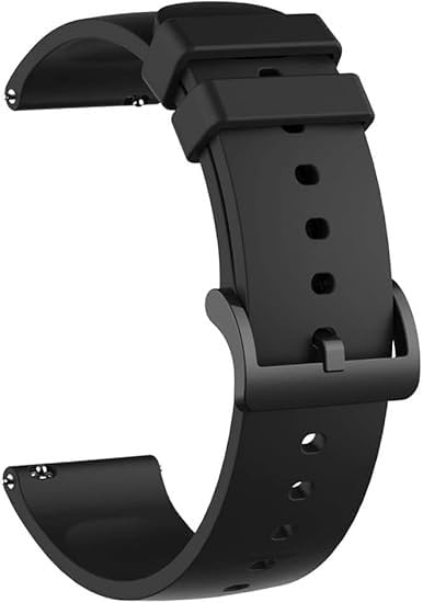 19mm SmartWatch Strap with Black Buckle – Universal Silicone Band for Fire Boltt, boAt, Noise, Amazfit, Oxy, Pulse, Beat, Boat Storm & All 19mm Lug...