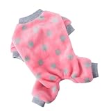 Warmer Haustier Schlafanzug für Hunde, Kältebeständig, Rosa, Polyester