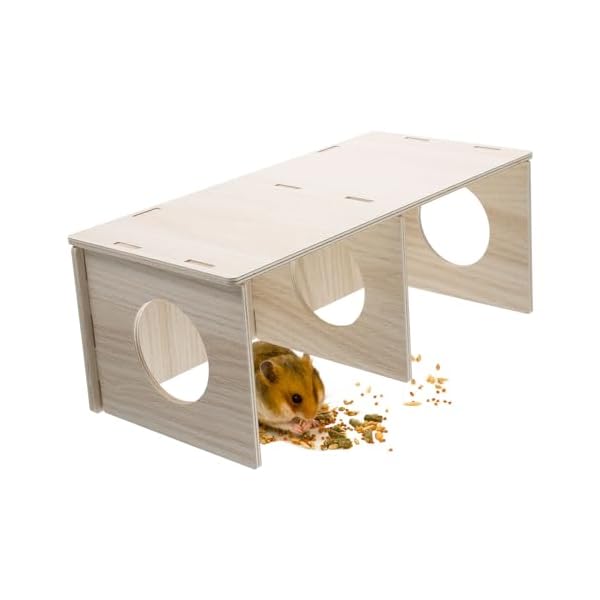 POPETPOP Verstecken Hamster Dekor Spielzeug M Tiere Lustiges Haustier Fach Klar Holz Frettchen Fenster Mäuse Verstecken für Hamster Spielzeug Multi Ratten Habitats Eichhörnchen Meereskammer Nest