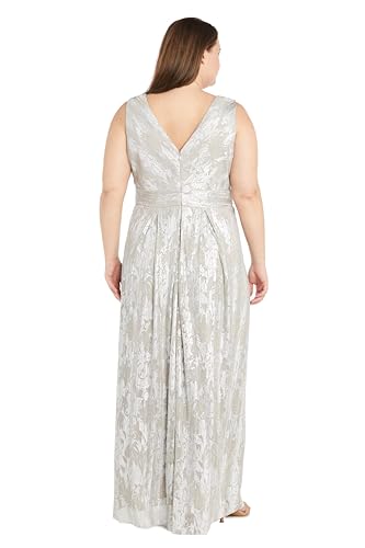 Image of Womens Long Metallic Printed Gown
