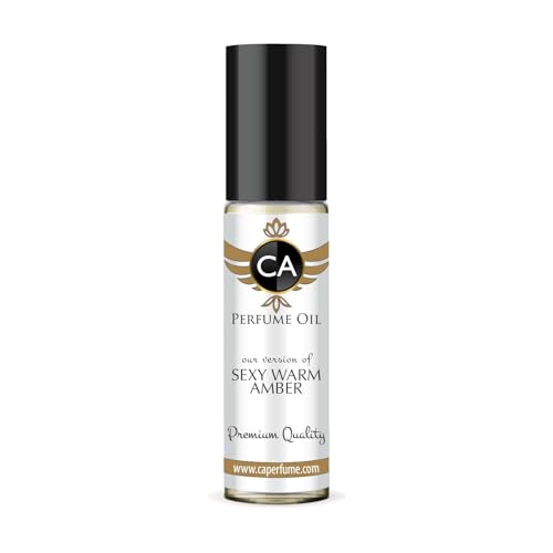 CA Perfume Impression of Sexy Warm Amber for Women Fragrance Oil Amber Floral Scent Long Lasting Perfumes for Women Travel Size TSA Ready Mini Parfum Body Oil Roll-on 0.33 Fl Oz 10ml