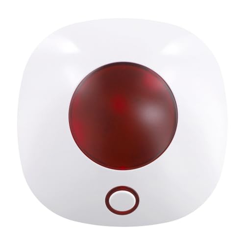Jrudjsnhhty Sirena de Alarma con Luz de Sonido Inteligente WIFI 110dB TUYA Sirena de Protección de Seguridad de Seguridad de Alarma para el Hogar Enchufe Europeo