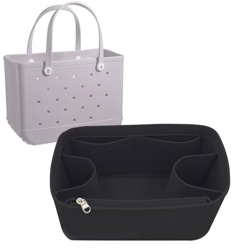 Lckaey Felt Tote Organizer Insert for Rubber Beach Bag, Bag