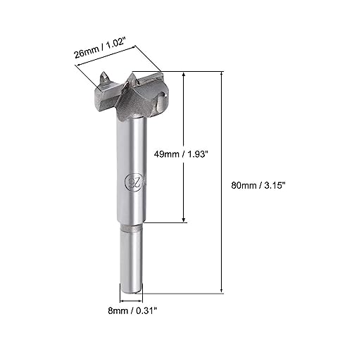 MACHSWON Forstner Drill Bits Tungsten Carbide Wood Hole Saw Opener Drill Bit 26mm Woodworking Drilling Boring Bit Cutter - Image 2