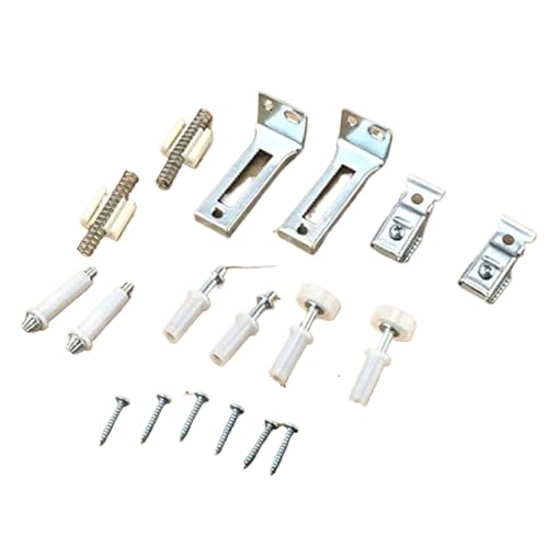 4Sets Kit de Herrajes para Puerta Plegable Bi-Fold, Kits de Puerta Plegable con Giro Inferior y Ruedas Guía para Puertas de 3/8 Pulgadas de Grosor miniatura 2