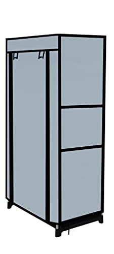 Image of Multi Utility 6 Layer Shelf Collapsible Metal Pipes with Non-Woven 100GSM Fabric Cover for Shoe /Cloth /Toy /Books Rack (Grey, Metal)