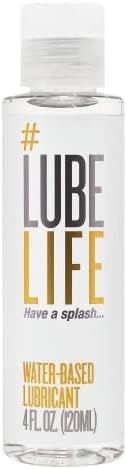 #LubeLife Water-Based Personal Lubricant, Lube for Men, Women & Couples, Non-Staining, 4 Fl Oz