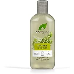 🌿Productos naturales y veganos para barba 84 Dr. Organic Champú Purificante con Árbol del Te - 265 ml