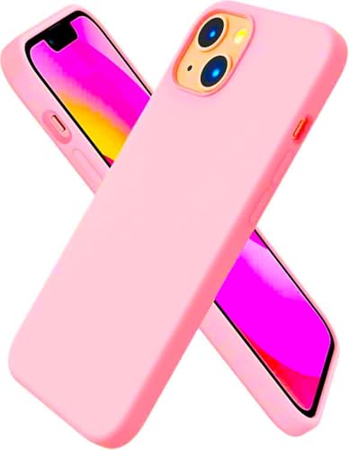 Movilear Funda Carcasa de Silicona Líquida para Apple iPhone 13 Mini 5G, Interior de Microfibra Antigolpes Protección Gel Ultra Suave de Goma a Prueba de Choques y Arañazos FSUA (Rosa)