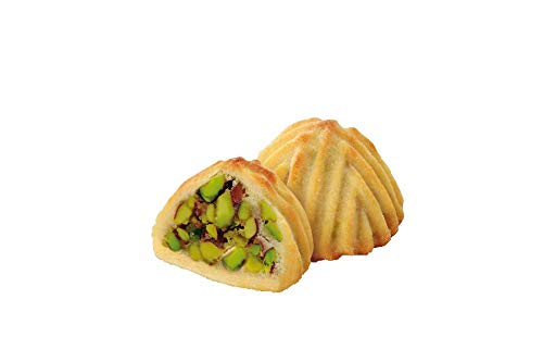 Maamoul Cookies Pistachio Filled| 40 Pieces (32 Oz)| Gourmet Oriental Dessert, Middle Eastern/Arabic Fistikli Baklava Pastry| Healthy Crackers, Light Treats in Elegant Gift Box…