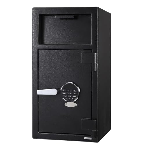 Image of 2.5 CUB Heavy Duty Depository Drop Safe,Front Drop Slot Lock Box with Digital Combination and Anti-Fishing, for Cash Mail Office Home-13.78 inchD x 15.75 inchW x 19.69 inchH