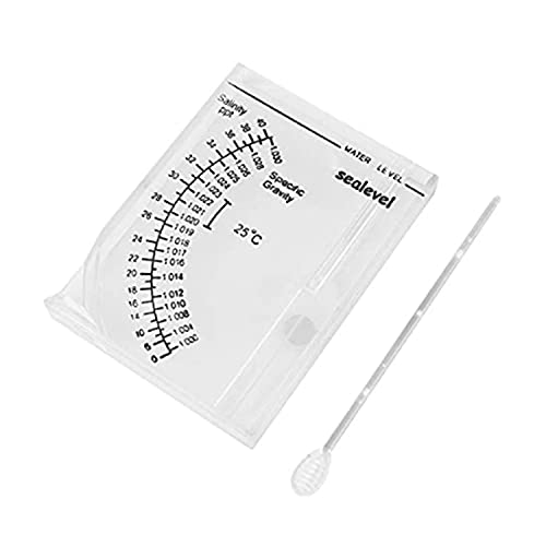 QIANJINL Salinity Meter Aquarium Hydrometers Salinity Tester Hydrometer Saltwater Aquarium Pool Fish Tank Water Tester Sea Water Salinity Specific Gravity Test(Square)