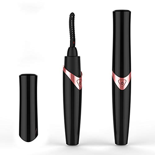 Heated Eyelash Curler, Mozzvas USB Rechargeable Electric Lash Curler for Eyelashes Quick Curling and Long Lasting