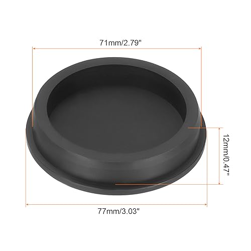 Image of uxcell High Temp Silicone Plug Mount Dia 71mm /2.79 inch T Shaped Rubber Stopper Hole Plugs for Powder Coating Plating Waterproof Plugs Sealing Plugs Black Pack of 1(OD 77mm)