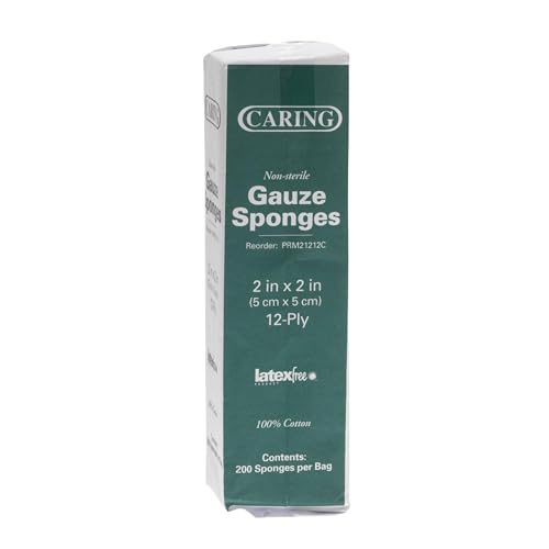 Medline PRM21212C Caring Woven Non-Sterile Gauze Sponges, 2"x2" (Case of 8000) miniatura 1