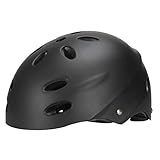 Nosqew -Fahrradhelm, Helm, Verstellbarer Anti-Kollisions-Schutzhelm mit ABS-Hartschale Zum Radfahren, Skateboarden, Skaten, Geeignet für Im Alter von 5 Bis (Schwarz)