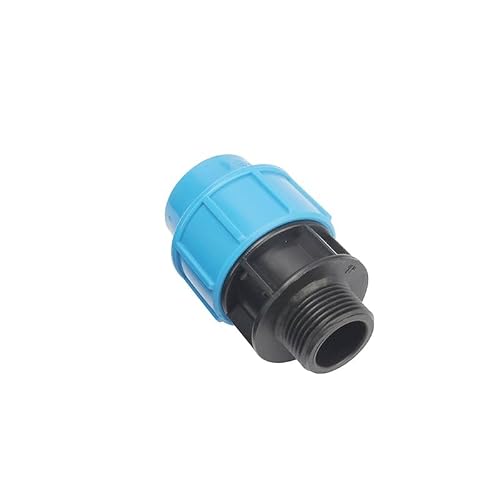 Crcrc Men's One Color 5 Pcs Pe Straight Connectors - /Fe Thread Plumbing Pipe Fittings For Agricultural Irrigation, Industrial Water(32Mm 1Inch)