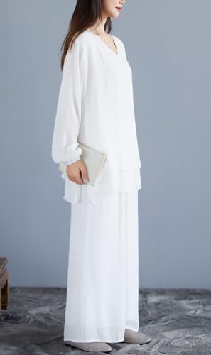 Conjunto de ropa Zen Two premium con pantalón de pierna ancha 5